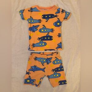Carter’s 3T Kids Submarine Print Pajamas - Orange and Blue